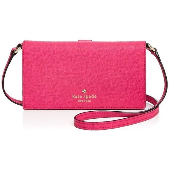 kate spade Handbags - NWOT! ✨Kate Spade hot pink wallet with strap! ✨